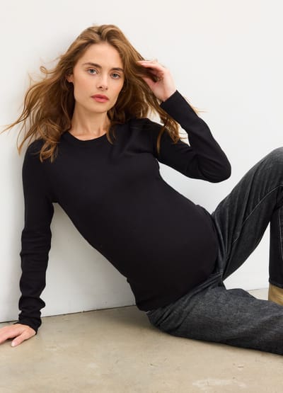 HATCH The Softsculpt Knit Long Sleeve Tee