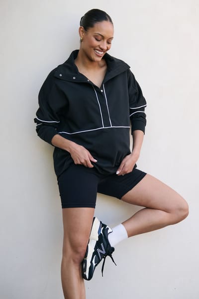 Bae the Label Over And Out Nursing Sweat - Blk/Wht