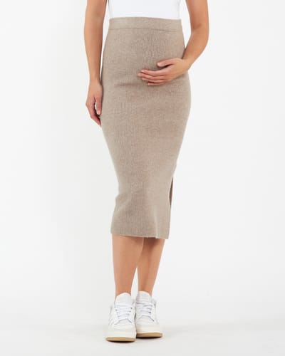 Ripe Maternity Dani Knit Skirt Latte
