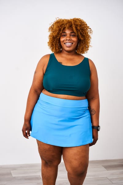 Latched Mama Latched Mama Sporty Swim Skirt with Boy Shorts - Final Sale