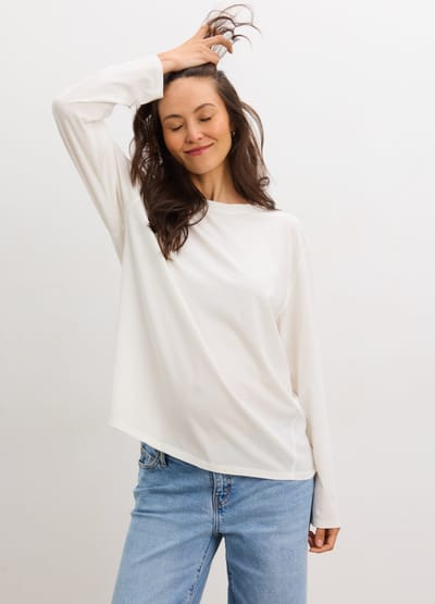 HATCH The Washed Cotton Long Sleeve Tshirt