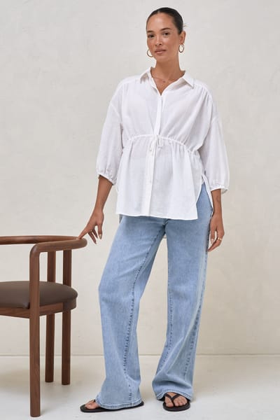 Bae the Label Soft Focus Gathered Top