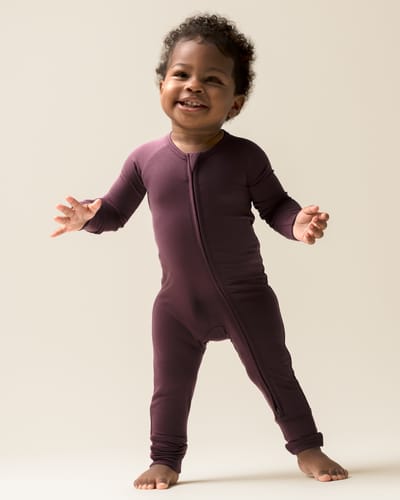 Kindred Bravely Bamboo Baby Pajama | Burgundy Plum