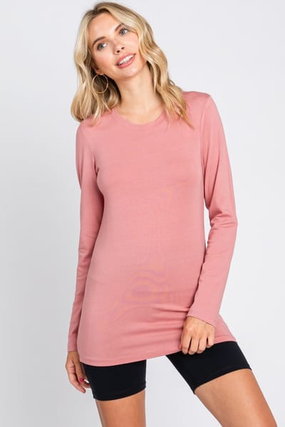 Culture Code Mauve Long Sleeve Top