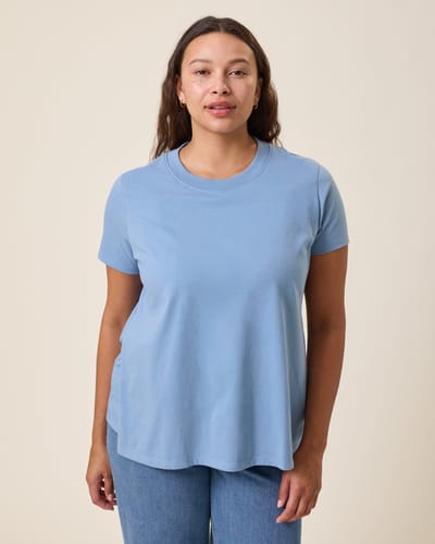 Kindred Bravely Classic Cotton Nursing T-shirt | Vintage Blue