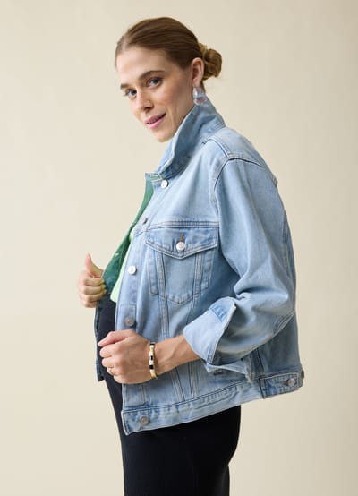 Ingrid+Isabel Mama & Baby Matching Maternity & Postpartum Denim Jacket