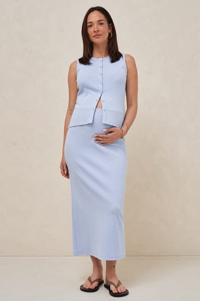 Bae the Label Storyline Midi Skirt - Cornflower