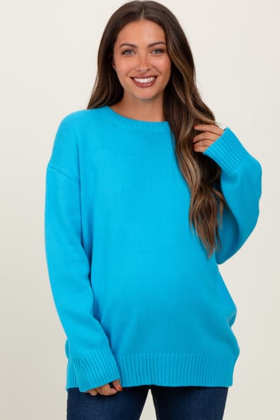 PinkBlush Aqua Soft Knit Basic Maternity Sweater