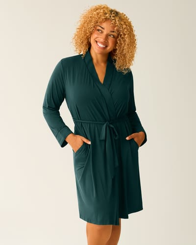 Kindred Bravely Clea Bamboo Robe | Evergreen