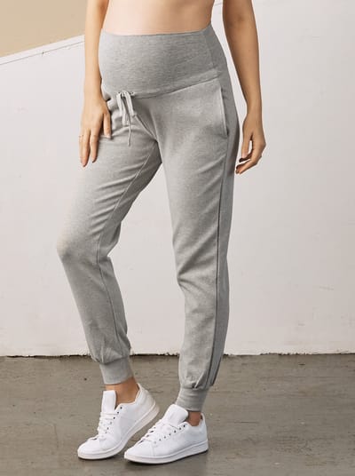 Angel Maternity Calla Maternity Sweatpants in Marl Grey