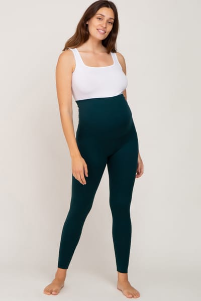 My Bump Forest Green Basic Maternity Leggings