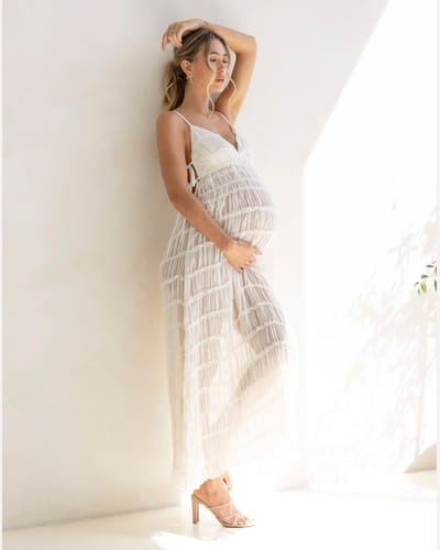Angel Maternity Chloé Sheer Maternity Dress