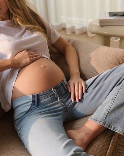 Ripe Maternity Kyle Wide Leg Jean Light Blue