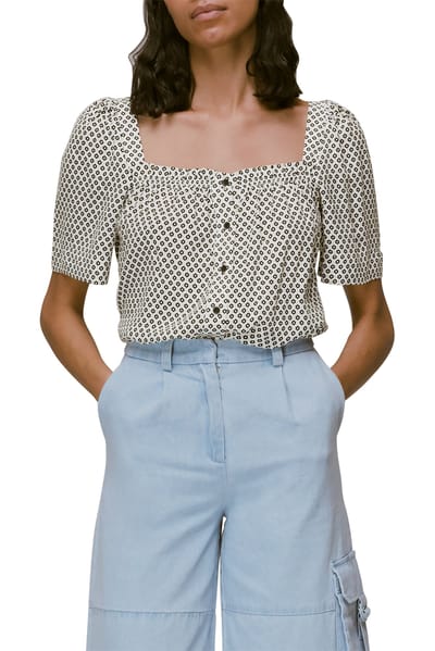 For The Creators Tia Square Neck Daisy Blouse