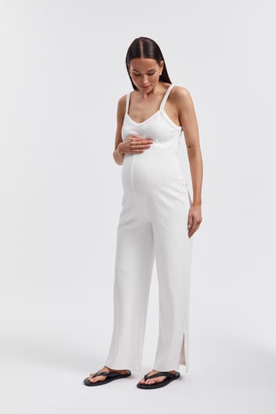 Legoe Heritage Hayman Rib Jumpsuit (Ivory) - FINAL SALE