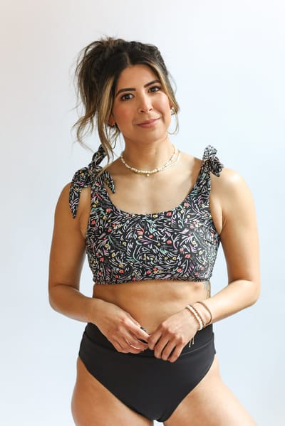 Milk & Baby Tie Shoulder Breastfeeding Bikini Swimsuit Top