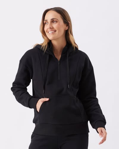 Ripe Maternity Nicky Nursing Hoodie  Black
