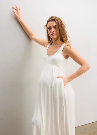 HATCH The Softest Rib Nursing Tank Dress
