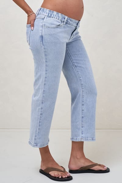 Bae the Label Walk The Talk Crop Wide Jean - Blue Salt