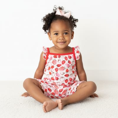 Bestaroo Strawberry Fields Bubble Romper