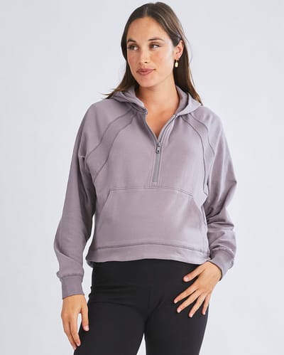 Angel Maternity Josie Maternity Tracksuit Top  In Grey
