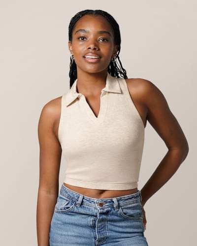 Kindred Bravely Sublime® Bamboo Collared Maternity & Nursing Longline Bra Top | Oatmeal Heather