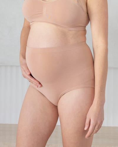 Angel Maternity Bamboo Maternity Brief In Nude