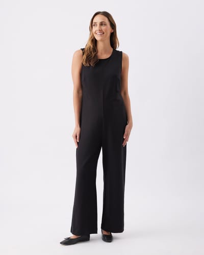 Ripe Maternity Leni Nursing Jumpsuit  Black