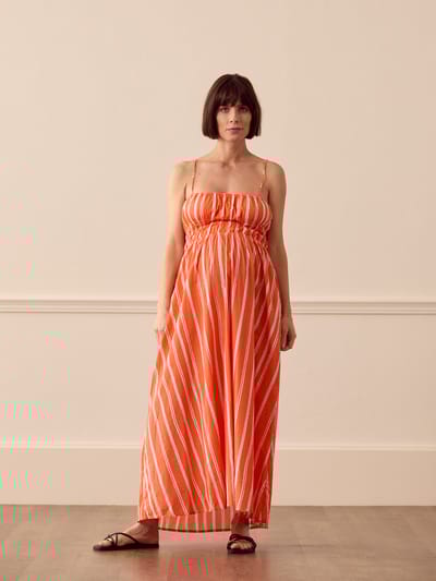 For The Creators West Dress in Orange Stripe