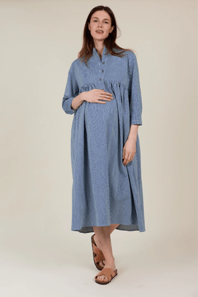 Clary & Peg Thea Dress - Denim Stripe