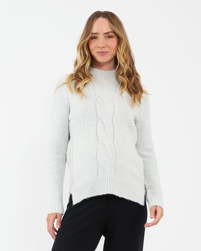 Ripe Maternity Cable Nursing Knit Snow