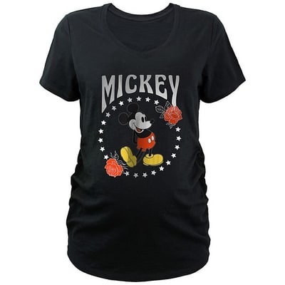 Kohl's Disney's Mickey Mouse Stars And Roses Maternity Graphic Tee