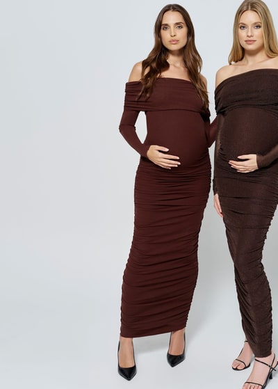 BUMPSUIT Off The Shoulder Soft Mesh Dress