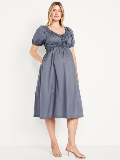 Old Navy Maternity Puff-Sleeve Midi Dress