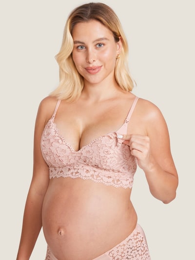 Momanda More Support Lace Nursing Bralette
