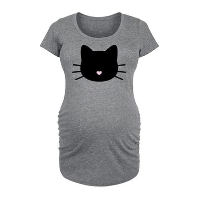 Kohl's Maternity Cat Face Graphic Tee