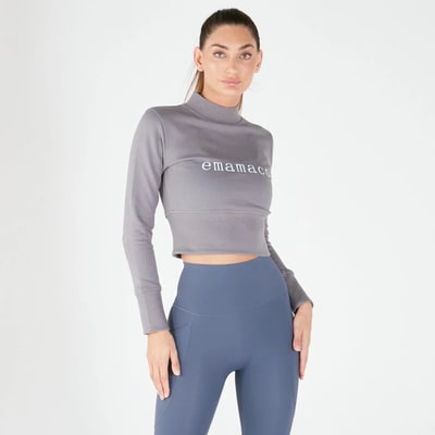 Emamaco Charcoal High Neck Jumper FINAL SALE