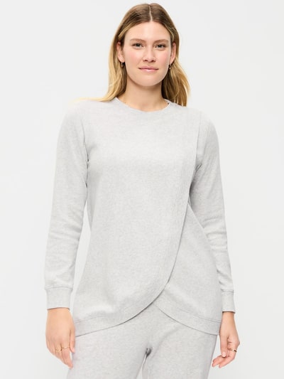 Old Navy Maternity SoComfy Crossover Nursing Tunic Sweatshirt