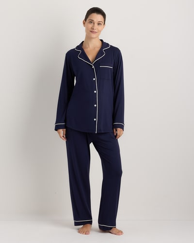 Quince Bamboo Jersey Maternity Long Sleeve Pajama Set