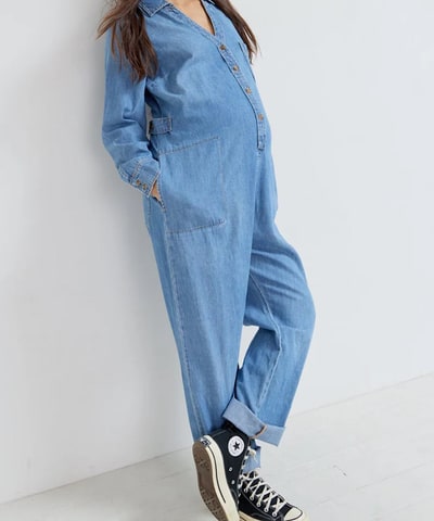 Bump City HATCH: The Everyday Denim Nursing Jumpsuit