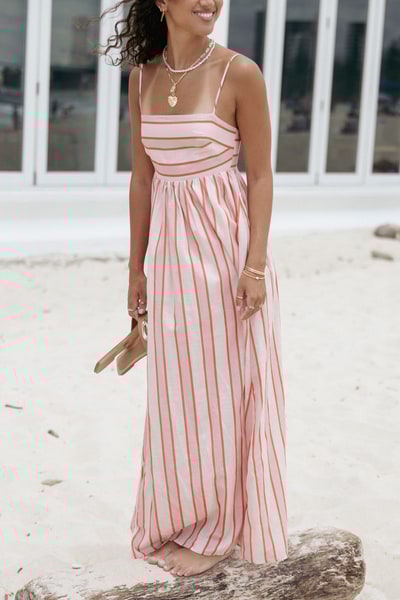 Petal & Pup Odessa Maxi Dress - Pink Stripe