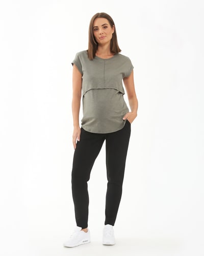 Ripe Maternity Super Soft Scuba Pant Black