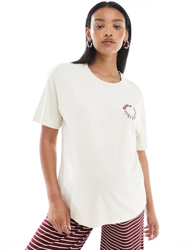 ASOS Mamalicious Maternity 'mama you got this' graphic tee in cream