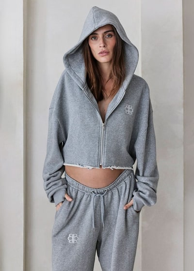 BUMPSUIT Classic Terry Cropped Hoodie
