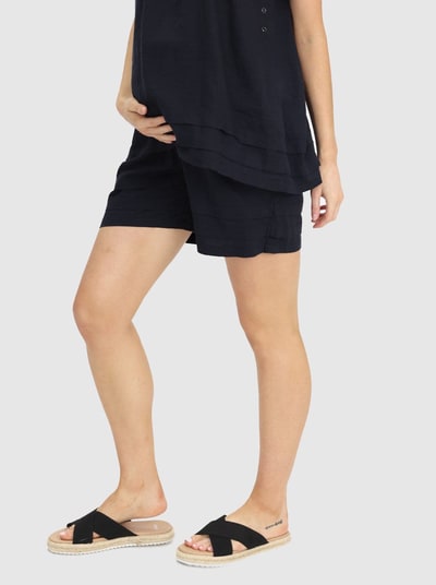 Angel Maternity Black Maternity Linen Summer Shorts