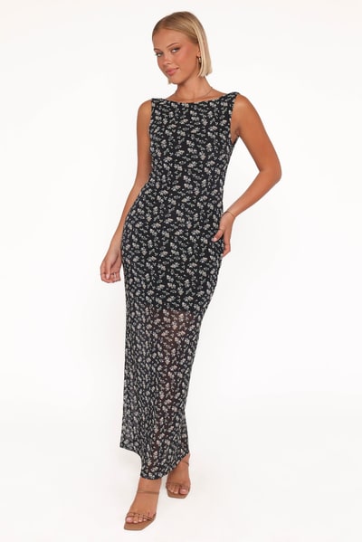 Petal & Pup Brissa Maxi Dress - Black Floral