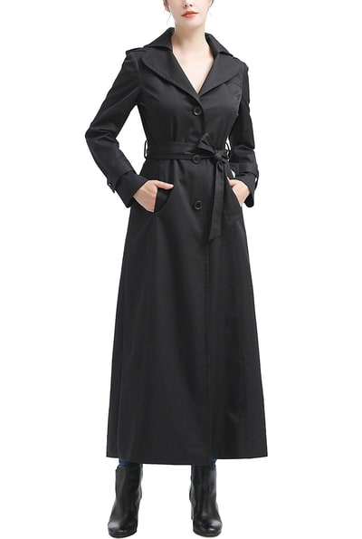 Kimi + Kai Kimi + Kai Women's "Alena" Waterproof Hooded Long Trench Coat