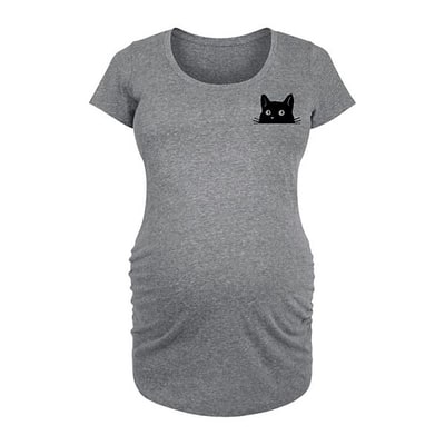 Kohl's Maternity Cat Peeking Graphic Tee