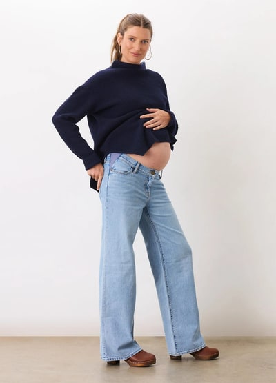 HATCH The Relaxed Wide Leg Maternity Jean