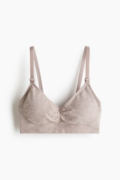 H&M MAMA Seamless Padded Cotton-Blend Nursing Bra